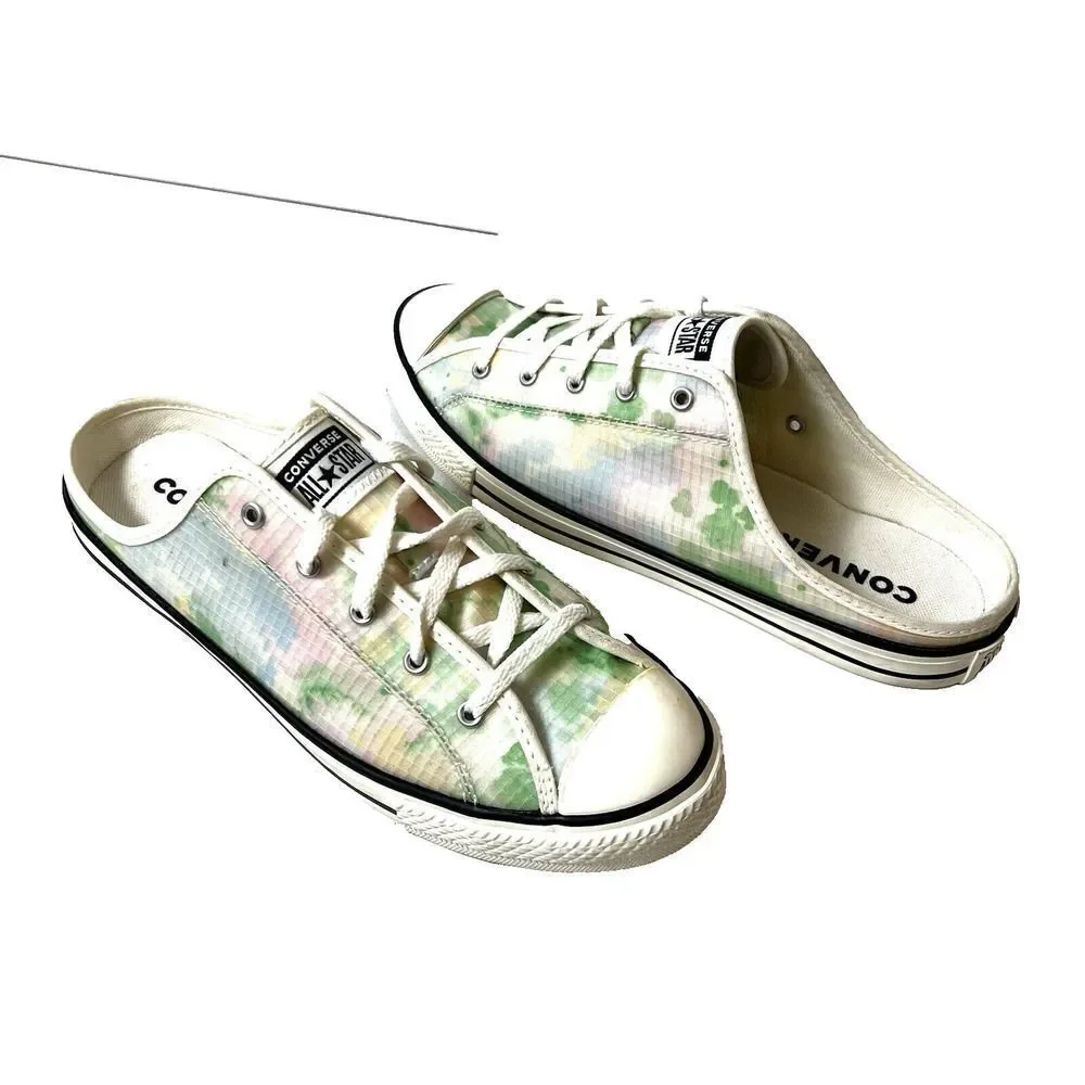 Converse All Star Multicolor Mule Shoes Womens Sz 6 Slip On Flats Comfort Casual